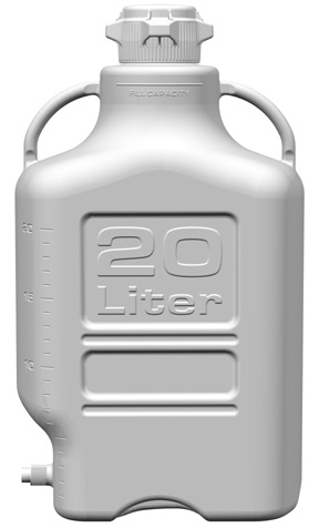 EZgrip Carboy, Polypropylene, 20 L, Spigot, VersaCap 80, Foxx 155-3211-OEM