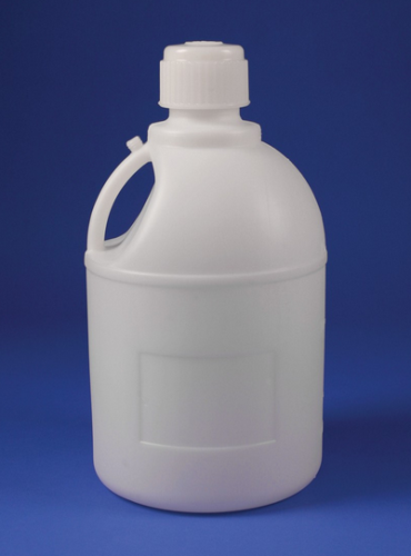 Carboy, Polyethylene with Handle and Screw Cap, 20 L (5 gal), 83 mm Closure, Bel Art, F10795-0000