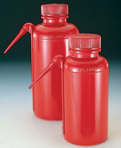 Nalgene Unitary Wide-Mouth, Red LDPE Safety Wash Bottle, 500 mL, Thermo Scientific, DS2408-0500