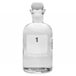 300 mL BOD Bottle, 1-24, with Glass Pennyhead Stopper, 24/CS, Wheaton 227497-01G