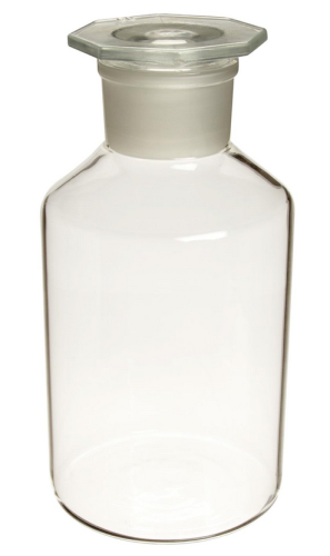 Bottle, Reagent, Narrow Mouth, Glass, Ground Glass Stopper, 100 mL, Wheaton, W215235