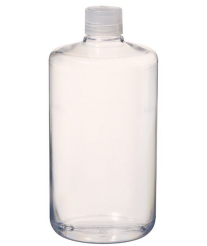 Nalgene Bottle, Round, Narrow-Mouth, Large, Clear Polycarbonate (PC) with Polypropylene Cap, 2 L, 1/CS, Thermo Scientific, DS2205-0210
