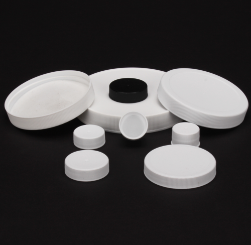 White Polypropylene (PP) Cap with Foam Liner, 63-485 Thread, 50263TSD