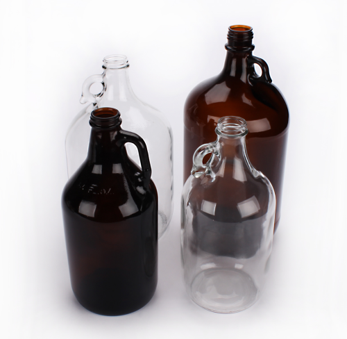 Handled Narrow Mouth Jug, Clear Glass, 1 Gallon (38-400 Cap Required)