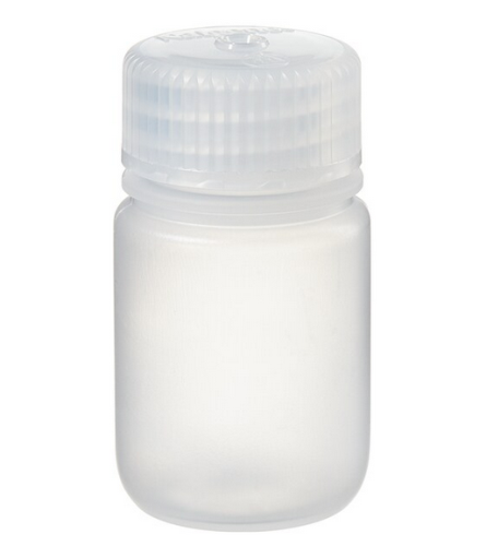 Nalgene Bottle, Wide-Mouth, Round, Polypropylene Copolymer (PPCO) with Polypropylene (PP) Cap, 30 mL, EA, 12/PK or 72/CS, Thermo Scientific, 2105-0001