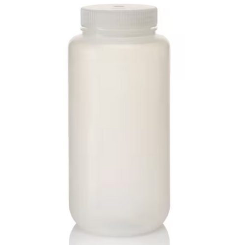 Nalgene Bottle, Wide-Mouth, Round, Polypropylene Copolymer (PPCO) with Polypropylene (PP) Cap, 1 L, EA, 6/PK, or 24/CS, Thermo Scientific, 2105-0032