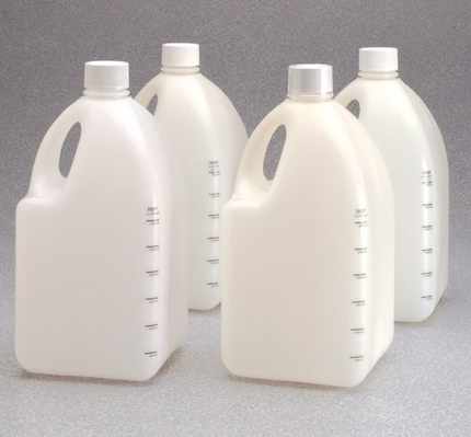 Nalgene Bottle, Biotainer High Density Polyethylene, Packaged in Lab Packs of 8, Sterile, 4 L, 24/CS, Thermo Scientific, 3751-42