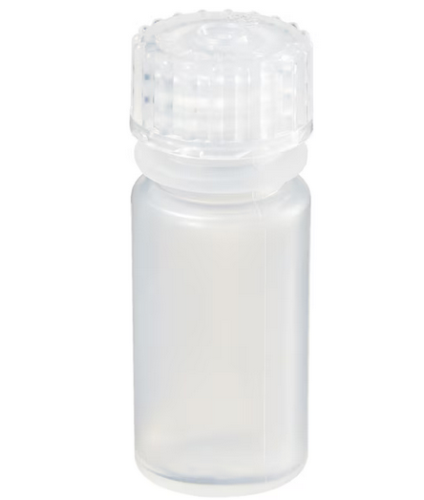Nalgene Bottle, Small, Diagnostic, Round, Narrow-Mouth, Translucent Polypropylene Copolymer with Polypropylene Cap, 4 mL, Bulk Packaging, 2000/CS, Thermo Scientific, 312006-9125