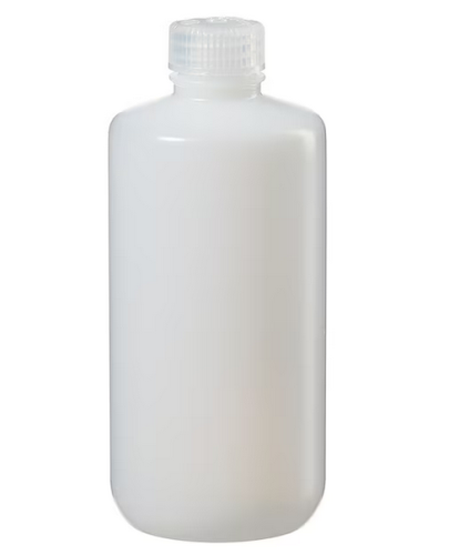 Nalgene Bottle, Round, Narrow-Mouth, High-Density Polyethylene IP2 with Polypropylene Cap, 500 mL, Bulk Packaging, 125/CS, Thermo Scientific, 312099-0016