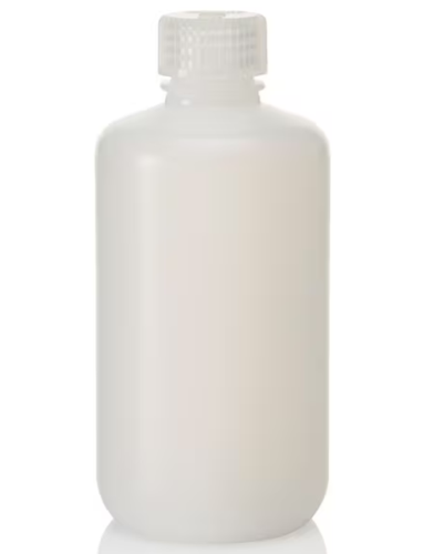 Nalgene Bottle, Round, Narrow-Mouth, High-Density Polyethylene IP2 with Polypropylene Cap, 250 mL, Bulk Packaging, 250/CS, Thermo Scientific, 312099-0008