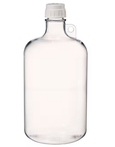 Nalgene Bottle, Round, Narrow-Mouth, Large, Clear Polycarbonate (PC) with Polypropylene Cap, 8 L, 1/CS, Thermo Scientific, DS2205-0020