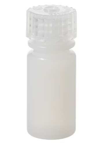 Nalgene Bottle, Round, Narrow-Mouth, High-Density Polyethylene (HDPE) with Polypropylene (PP) Cap, 4 mL, 72/CS, Thermo Scientific, 2002-9125