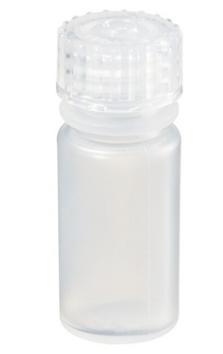 Nalgene Bottle, Round, Narrow-Mouth, Polypropylene Copolymer (PPCO) with Polypropylene (PP) Cap, 4 mL, 72/CS, Thermo Scientific, 2006-9125