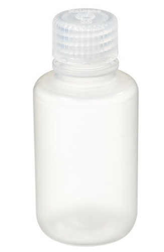 Nalgene Bottle, Round, Narrow-Mouth, Polypropylene Copolymer (PPCO) with Polypropylene (PP) Cap, 60 mL, 72/CS, Thermo Scientific, 2006-0002