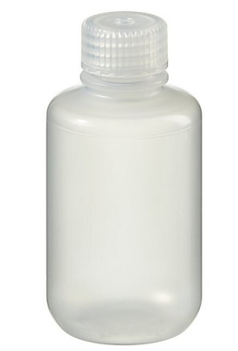 Nalgene Bottle, Packaging, Round, Narrow-Mouth, Polypropylene Copolymer (PPCO) with Polypropylene (PP) Cap, 125 mL, 500/CS, Thermo Scientific, Bulk Packaged, 312087-0004