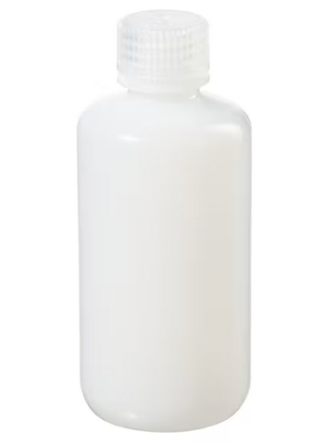 Nalgene Bottle, Boston Round, Narrow-Mouth, High-Density Polyethylene (HDPE) with Polypropylene (PP) Caps, Bulk Packaged, 175 mL, 250/CS, Thermo Scientific, 312002-0006