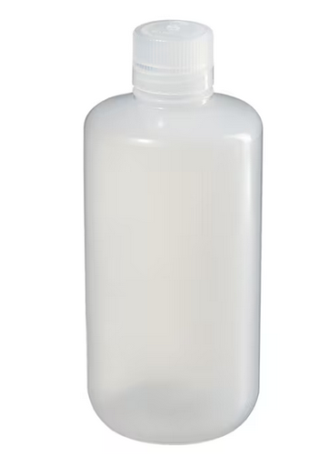 Nalgene Bottle, Boston Round, Narrow-Mouth, Polypropylene Copolymer (PPCO) with Polypropylene (PP) Cap, Bulk Packaged, 1 L, 50/CS, Thermo Scientific, 312006-0032
