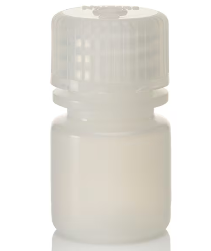 Nalgene Bottle, Small, Diagnostic, Round, Narrow-Mouth, High-Density Polyethylene (HDPE) with Polypropylene Cap, 8 mL, 1500/CS, Thermo Scientific, 322002-9025