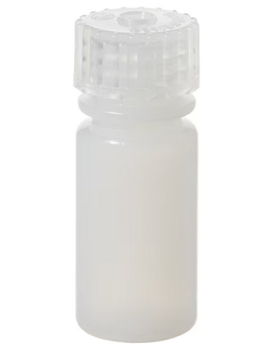 Nalgene Bottle, Small, Diagnostic, Round, Narrow-Mouth, High-Density Polyethylene (HDPE) with Polypropylene Cap, 4 mL, Bulk Packaging, 2000/CS, Thermo Scientific, 312002-9125