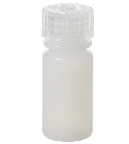 Nalgene Bottle, Small, Diagnostic, Round, Narrow-Mouth, High-Density Polyethylene (HDPE) without Cap, 4 mL, Bulk Packaging, 2000/CS, Thermo Scientific, 362002-9125