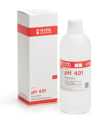 pH 4.01 Buffer Solution, 250 mL, Hanna Instruments, HI7004M