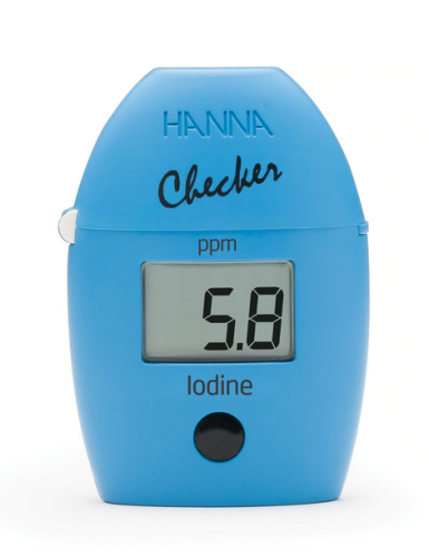 Colorimeter, Free Iodine Checker, Range 0.00 to 12.5 ppm (mg/L), Hanna Instruments, HI718