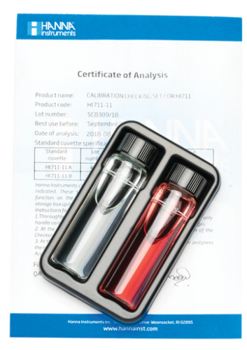 Total Chlorine Calibration Standards Checking Set, Hanna Instruments, HI711-11