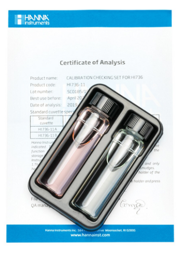 Phosphorus, Ultra Low Range, Calibration Standards Checking Set, Hanna Instruments, HI736-11