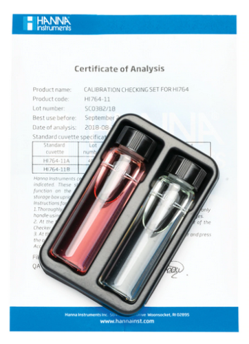 Ultra Low Nitrite Calibration Standards Checking Set, Hanna Instruments, HI764-11