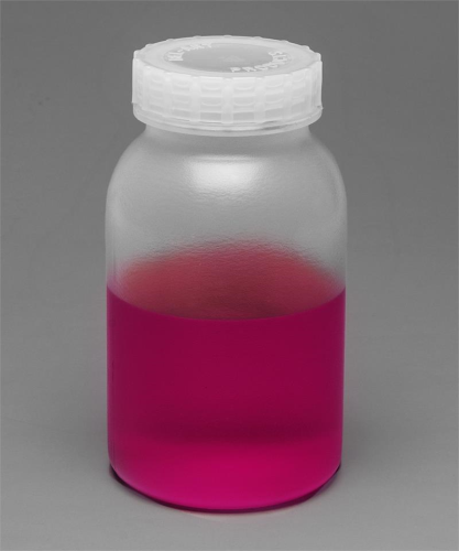 Bottle, Mason Jar, Autoclavable Polypropylene with Screw Cap and Removable Rubber Ring Seal 1 qt. (1 L)