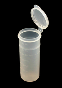 Polypropylene Snap-Cap Digestion Vessel with Hinged Cap, Disposable, Non-Sterile, 70 mL .400/cs