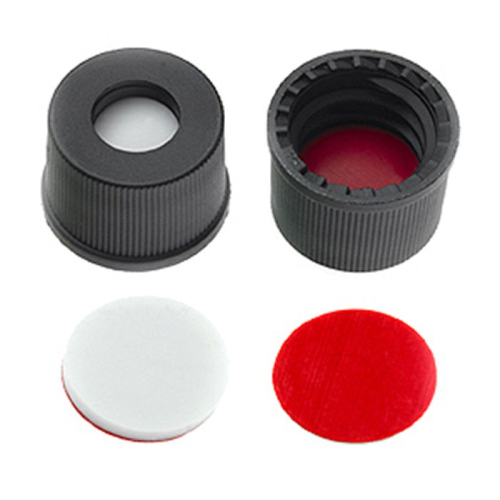 8-425 Cap with Red PTFE/White Silicone, 0.060 in., 100/PK