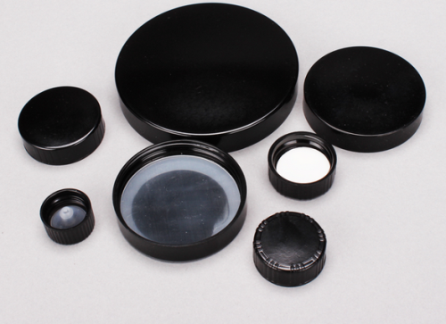 Black Phenol Cap, 24-400 Polyvinyl and Pulp Liner, 50024PV