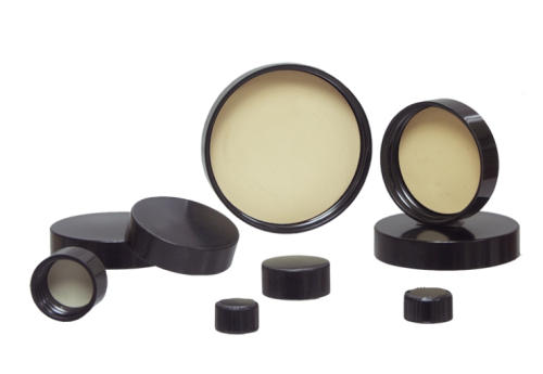 Bottle Caps, BACTI, Black Phenolic with Rubber Liner, 33-400, Berlin Packaging, CAP-00489