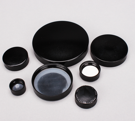 Cap, Black Phenolic, Polylined 70-400, Cincinnati Container Company, 50070PL