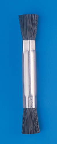 Brush, Assay, with Stiff Black Nylon Bristles for Quick Cleaning Button Samples for Assays, Flat-Trimmed Brushes Have 0.014 gauge Bristles Mounted with in a stainless Steel Tube, 3/5 in. Diameter x 5 in. L
