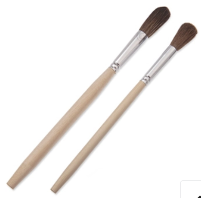 Camel Hair Brush, Size #4, 1/8 in. Dia. X 5/8 in. Hair Length, Package of 3, Allied Brush Company, 3032-4
