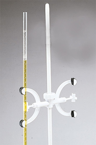 Buret Clamp, Double, Polypropylene, Non-Corrosive, Holds Buret Firmly in Place, Bushings are Included, Bel-Art, F18206-0000