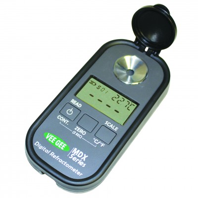 Digital Refractometer for Glycol-Degrees C/F: EG or PG % v/v or Freeze Point, MDX-603, VEE GEE Scientific, 48603