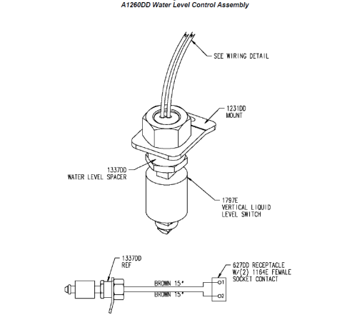 Water Level Assembly for Parr 6300 Calorimeter, Parr Instruments, A1260DD