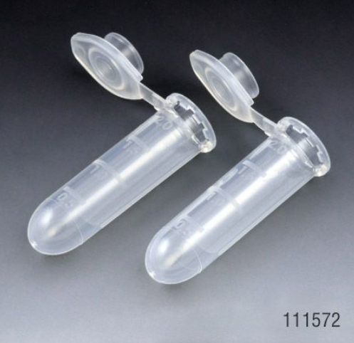Microcentrifuge Tube, 2 mL, Polypropylene, with Snap Cap, 500/PK, Globe Scientific, 111572