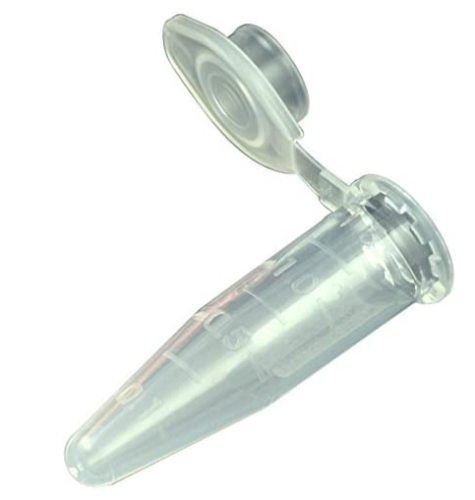 Microcentrifuge Tube, 1.5 mL, Polypropylene, Attached Snap Cap, Graduated, Natural, Globe Scientific, 111558