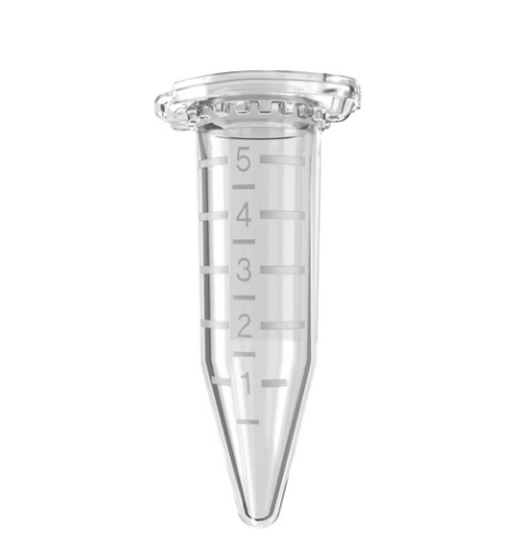 Protein Low-Bind Microcentrifuge Tubes with Hinged Snap Caps, 5 mL Conical Bottom, PCR Clean, Graduated, 100/CS, Eppendorf, 0030108302