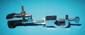 Clamp, Utility, With Boss Head and Vinylized Round Jaws, Small, Precision, Can be Rotated 360 Degrees and Extended 1/2 in. to 1-3/4 in. COBR3-FR