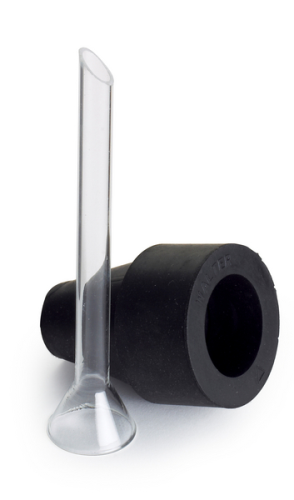 Walter Crucible Holder, Rubber Holder for Gooch or Similar Crucible in Neck of Standard Suction Flask, For Crucibles 20 to 35 mL and Flasks 250 to 1000 mL, with Glass Funnel