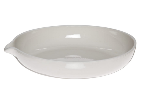 Dish, Porcelain, Evaporating, Shallow Form, 30 mL, 70 mm x 16 mm, Coors, 60230