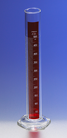Cylinder, Pyrex, Lifetime Red, Single Metric Scale, To Contain, Graduated, 1000 mL, Corning 3042-1 L