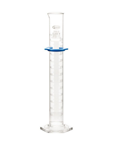 Graduated Cylinder, Glass, Class A, Individually Serialized/Certified, To Contain, 250 mL, CY3020-0250