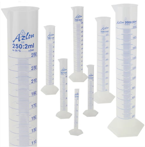 Cylinder, Printed, Economy Molded, Polypropylene, Graduated, 50 mL x 1 mL