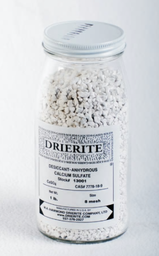 Regular Drierite, Anhydrous Calcium Sulfate, 8 Mesh, Non-Indicating, 1 lb.